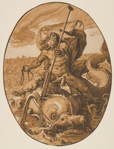 Oceanus, de Las Deidades de Hendrick Goltzius