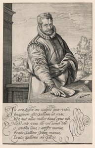 Philips Galle (1537-1612), Alumno de Coornhert de Haarlem, Grabador y Editor en Amberes desde 1570; El Bautismo del Eunuco en el Fondo Izquierdo de Hendrick Goltzius