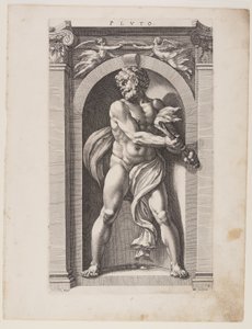 Plutón, de Ocho dioses paganos de Hendrick Goltzius