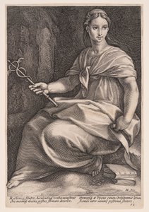 Polimnia, la musa de la poesía coral, de Las nueve musas de Hendrick Goltzius