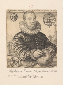 Retrato de Nicolaus Petri Daventriensis, en realidad Claes Pietersz van Deventer, hacia 1540-1602 - matemático y astrónomo