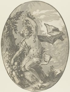 Proserpina, placa cinco de Demogorgon y las deidades de Hendrick Goltzius