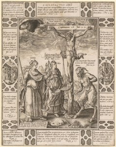 Satisfactio Christi, lámina 3 de la serie «Alegorías de la fe cristiana» de Hendrick Goltzius