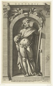 Saturno Saturno (título sobre el objeto) Ocho dioses clásicos (título de la serie) de Hendrick Goltzius