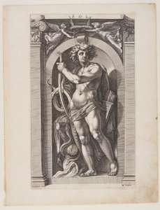 Sol, de Ocho dioses paganos de Hendrick Goltzius