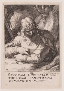 Santiago el Menor, de Cristo, los Apóstoles y San Pablo con el Credo de Hendrick Goltzius