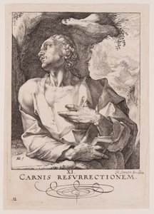 San Judas Tadeo, de Cristo, los Apóstoles y San Pablo con el Credo de Hendrick Goltzius