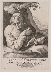 San Mateo, de Cristo, los Apóstoles y San Pablo con el Credo de Hendrick Goltzius