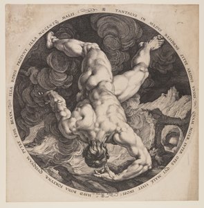 Tántalo, de Los Cuatro Desgraciados de Hendrick Goltzius