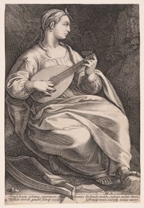 Terpsícore, la musa de la danza, de Las nueve musas de Hendrick Goltzius