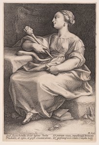Thalia, la musa de la comedia, de Las nueve musas de Hendrick Goltzius