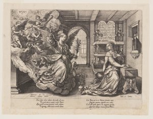 La Anunciación de Hendrick Goltzius