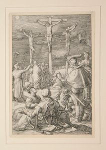 La Crucifixión (Cristo en la Cruz), de La Pasión, #10 en una serie de 12 grabados