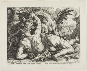 El dragón devorando a los compañeros de Cadmo de Hendrick Goltzius