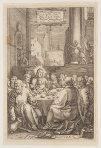La Última Cena, de La Pasión de Hendrick Goltzius