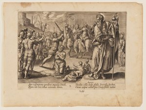 El martirio de Santiago el Mayor, de El martirio de Cristo y de los Apóstoles de Hendrick Goltzius