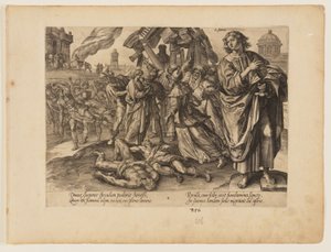 El martirio de San Juan, de El martirio de Cristo y de los Apóstoles de Hendrick Goltzius