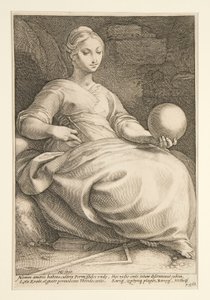 Las Nueve Musas: Erato, #7 en una serie de 9 de Hendrick Goltzius