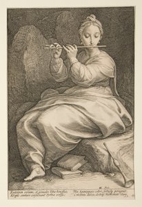 Las Nueve Musas: Euterpe, #6 en una serie de 9 de Hendrick Goltzius