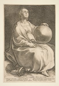 Las Nueve Musas: Urania, #9 en una serie de 9 de Hendrick Goltzius