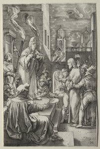 La Pasión: Cristo ante Caifás de Hendrick Goltzius