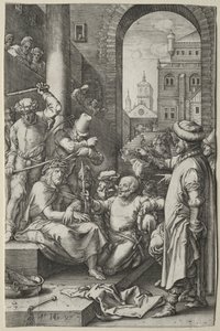 La Pasión: La coronación de espinas de Hendrick Goltzius