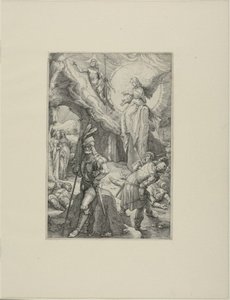 La Resurrección, lámina doce de La Pasión de Cristo de Hendrick Goltzius