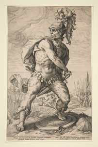 Los héroes romanos: Titus Manlius Torquatus de Hendrick Goltzius