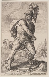 Tito Manlio Torcuato, de Los héroes romanos de Hendrick Goltzius