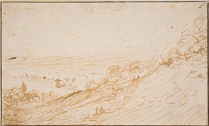 Paisaje con pendiente de Hendrick Goudt