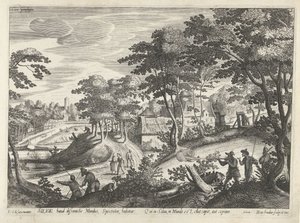 Paisaje con escena de caza de Hendrick Hondius (I)