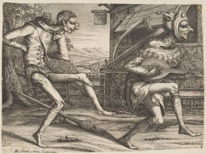 Dos Tontos Bailando de Dos y Tres Tontos del Carnaval de Hendrick Hondius I