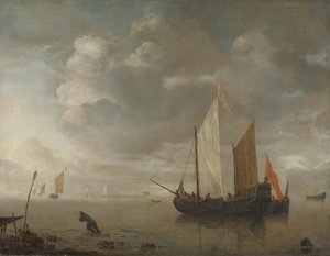 Mar en calma de Hendrick Jacobsz. Dubbels