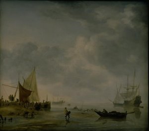 Vista de un fondeadero holandés de Hendrick Jacobsz Dubbels