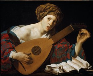 Un tañedor de laúd (Pintura