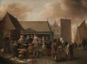 Mercado de pescado de Hendrick Martensz. Sorgh