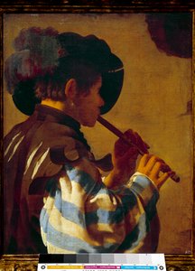 Patre tocando la flauta de Hendrick ter Brugghen