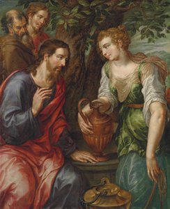 Cristo y la mujer de Samaria de Hendrick de Clerck
