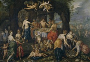 El banquete de Aqueloo de Hendrick de Clerck