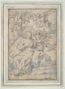 Virgen y niña con dos ángeles de Hendrick de Clerck