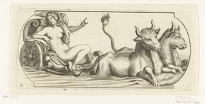 Europa en un carro Nouveau Livre des Dieux et Deeßes De la Marine Bouckje of Sea Gods and Goddesses (título de la serie) de Hendrick de Keyser (I)