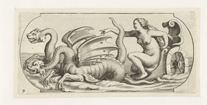 Diosa en un carro Nouveau Livre des Dieux et Deeßes De la Marine Bouckje of Sea Gods and Goddesses (título de la serie) de Hendrick de Keyser (I)
