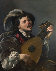 Holandés: Zingende lute spelen man Un hombre tocando el laúd de Hendrick ter Brugghen