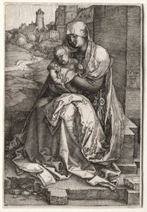 The Virgin and Child Seated by the Wall de Hendrick ter Brugghen