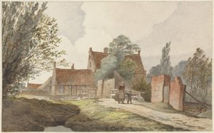 Casas a lo largo de un camino cerca de Ámsterdam de Hendrik Abraham Klinkhamer