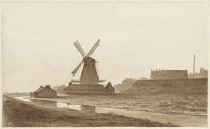Molino de viento en la fortaleza Het Blauwhoofd de Ámsterdam de Hendrik Abraham Klinkhamer
