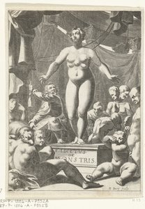 mujer desnuda con cinco senos Página de título de Fortunius Licetus, De Monstris, Amsterdam 1665 de Hendrik Bary