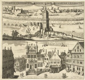 Vista del Kroonenburg y el Antiguo Ayuntamiento de Amberes de Hendrik Causé
