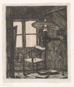 Estudio del artista en la casa de su madre de Hendrik Chabot