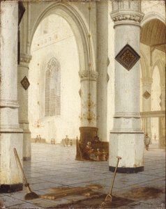 Interior de una iglesia (óleo sobre tabla) de Hendrik Cornelisz. van Vliet